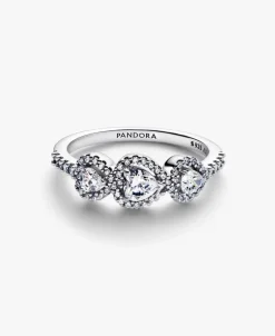 Anillo Pandora Trilogía de Corazones y Halo | 194413C01