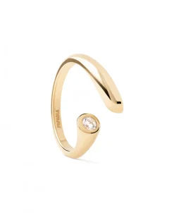 Anillo PDPAOLA Caramelle Abierto Plata Baño Oro | AN01-D69