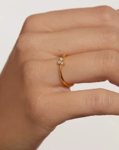 Anillo PDPAOLA Lua Plata Baño Oro | AN01-843
