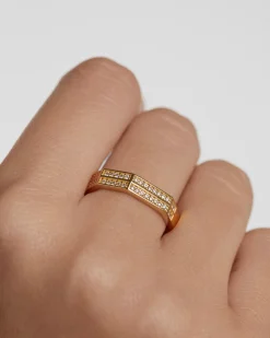 Anillo PDPAOLA Olympia Plata Baño Oro | AN01-A06
