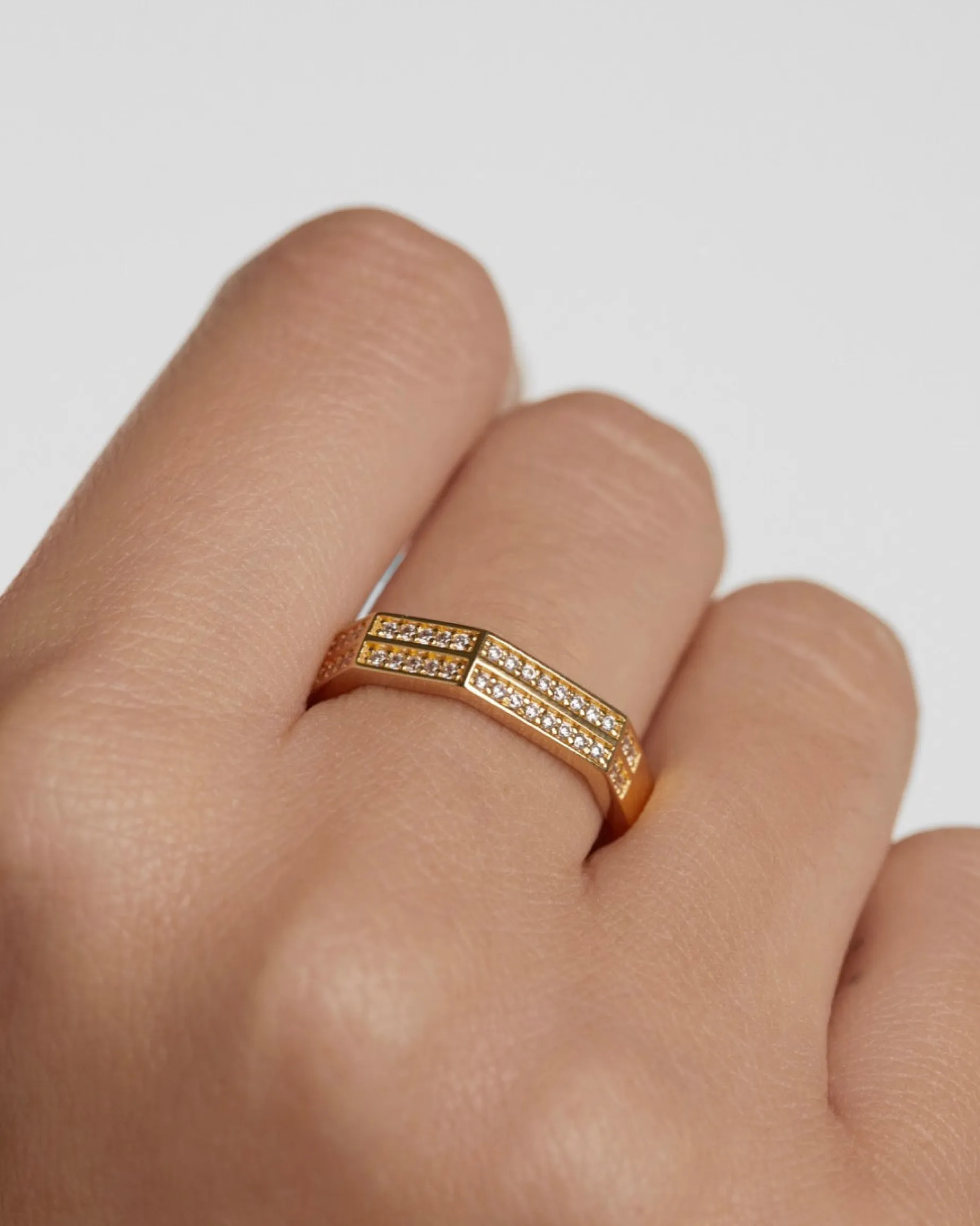 Anillo PDPAOLA Olympia Plata Baño Oro | AN01-A06