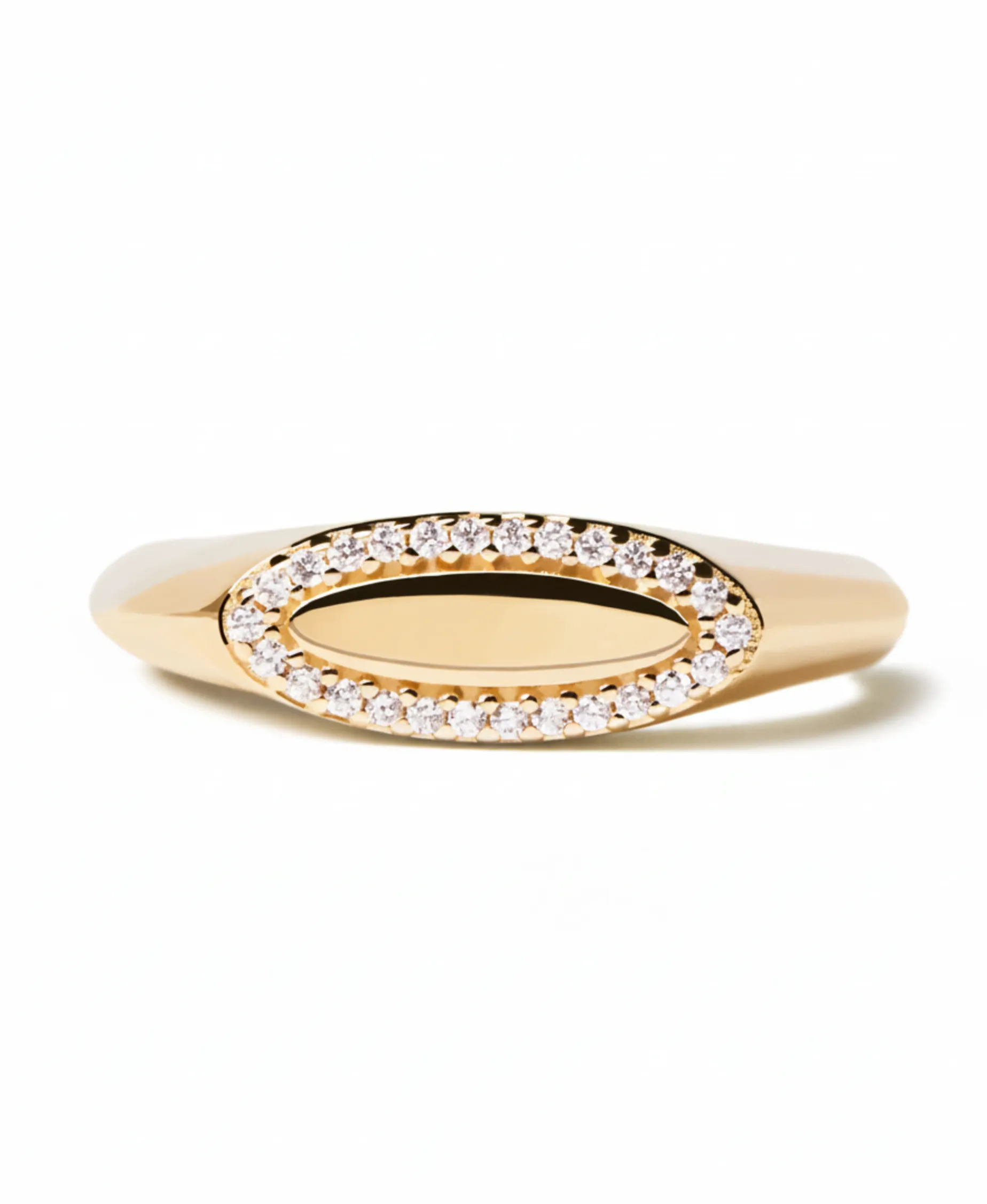 Anillo PDPAOLA Sello Lace Plata Baño Oro | AN01-629