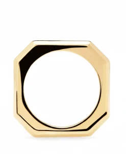 Anillo PDPAOLA Signature Link Plata Baño Oro | AN01-378
