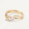 Anillo PDPAOLA Terra Plata Baño Oro | AN01-861