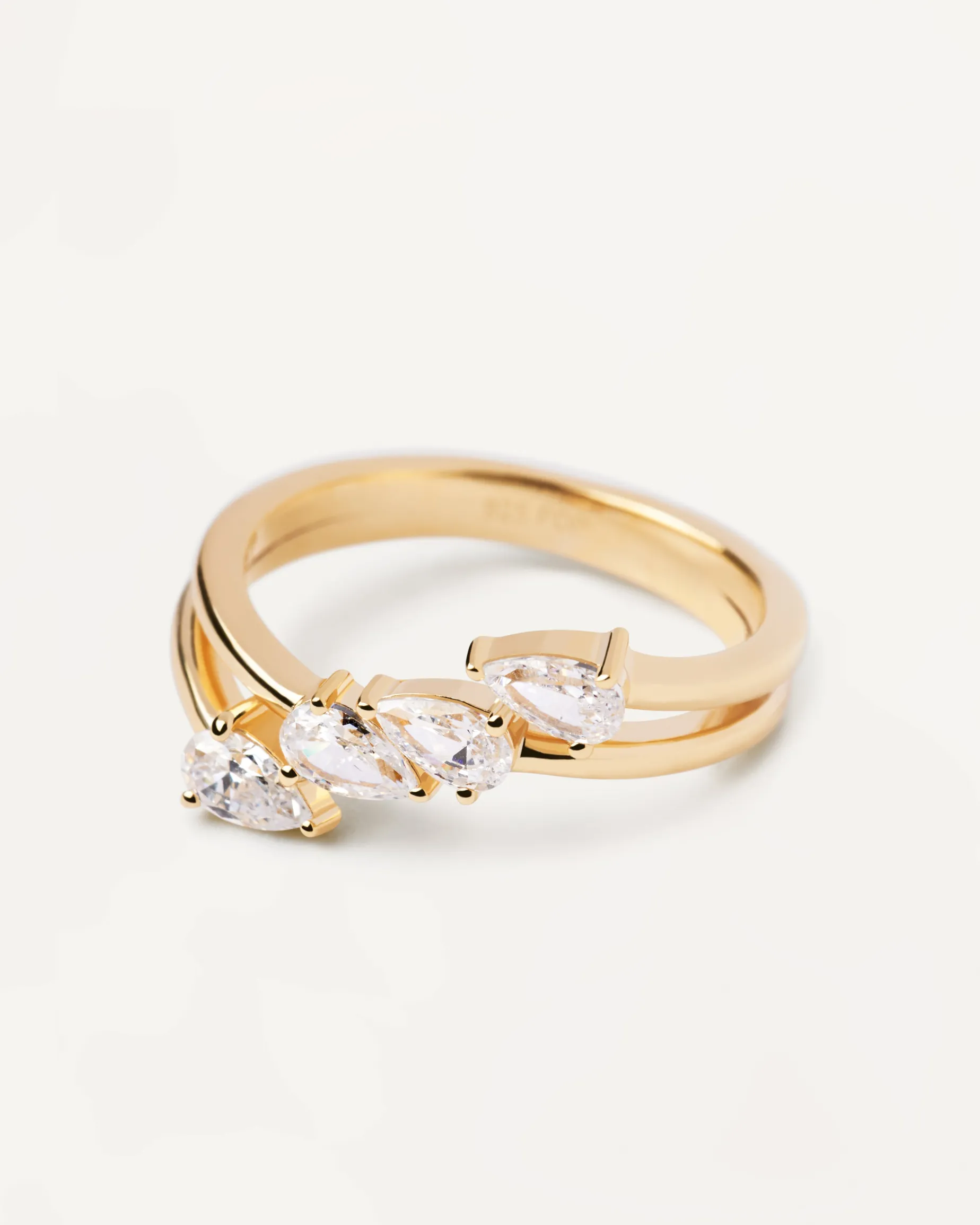 Anillo PDPAOLA Terra Plata Baño Oro | AN01-861