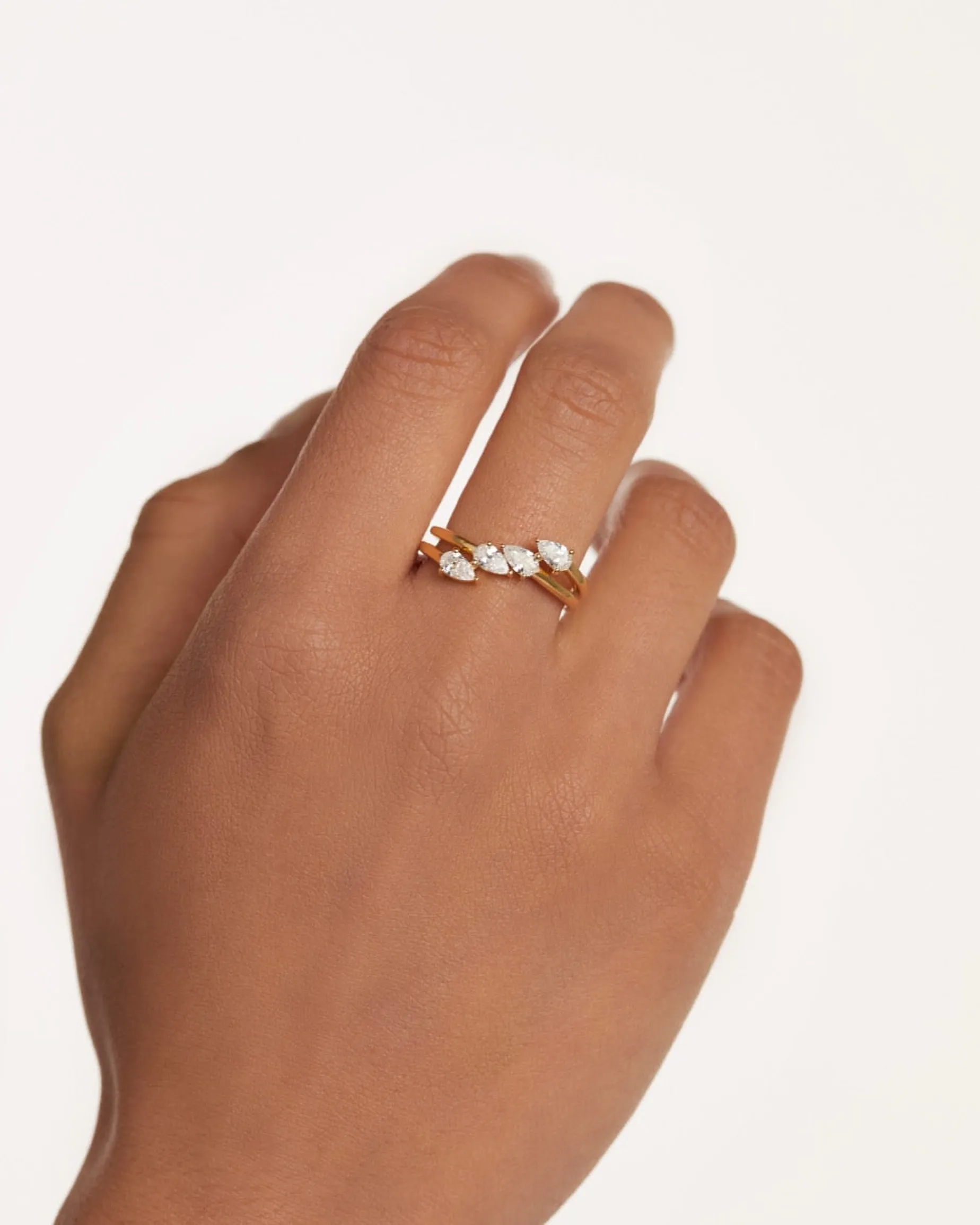 Anillo PDPAOLA Terra Plata Baño Oro | AN01-861