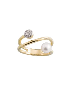 Anillo Perle Marina García Plata Baño de Oro con Perla Cultivada | 90359SD
