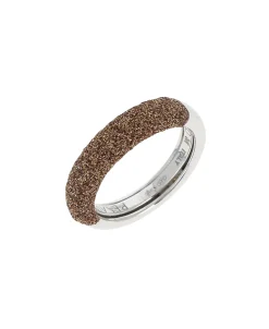 Anillo PESAVENTO Polvere di Sogni Marrón Plata Baño Oro Blanco | WPSCA062