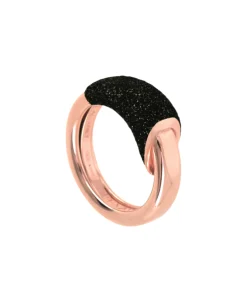 Anillo PESAVENTO Polvere di Sogni Negro Plata Baño Oro Rosa | WPLVA2231