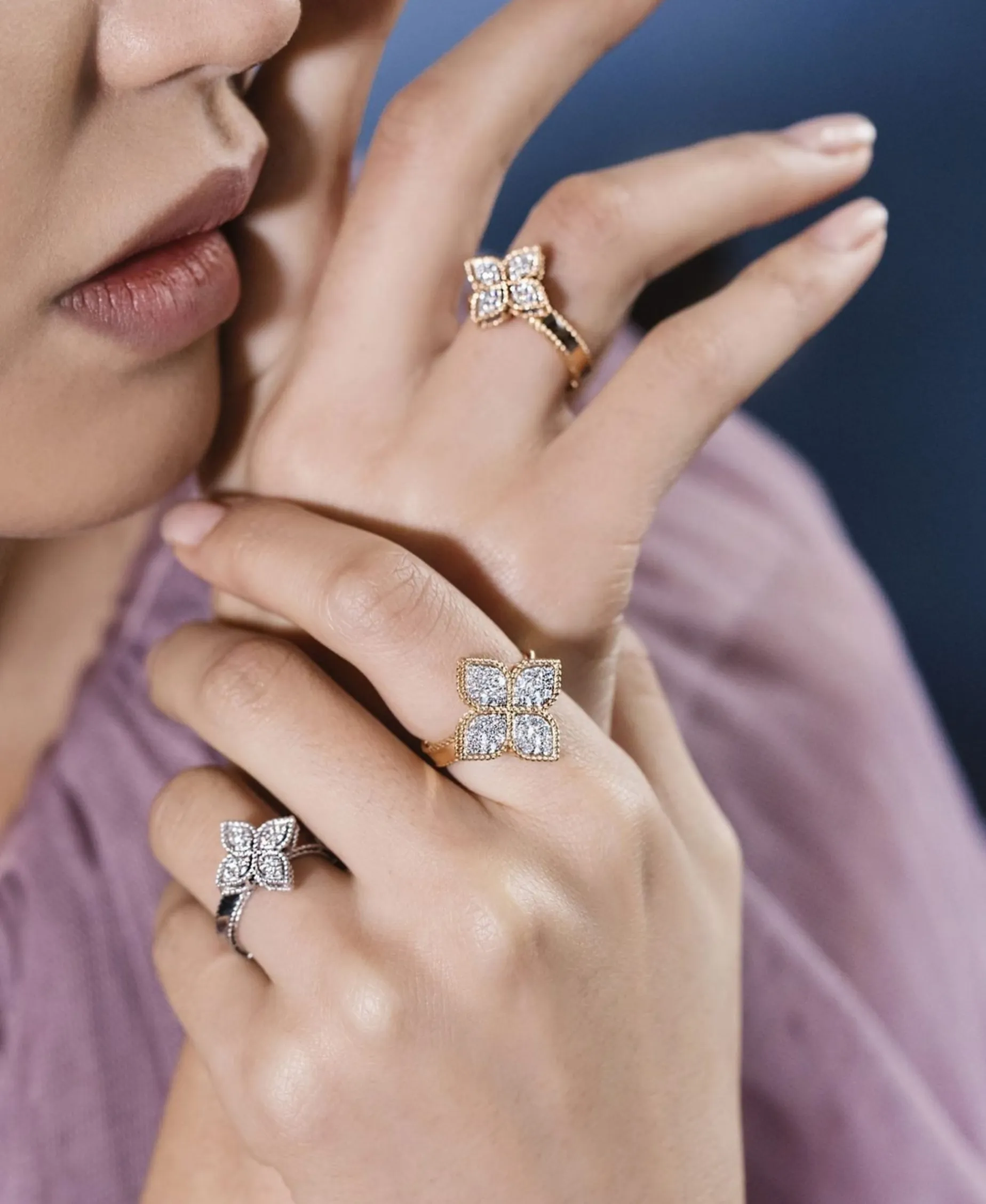 Anillo Roberto Coin Princess Flower Con Diamantes | ADR777RI0639