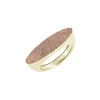 Anillo Sello PESAVENTO Polvere di Sogni Champán Plata Baño Oro Amarillo | WPSCA480