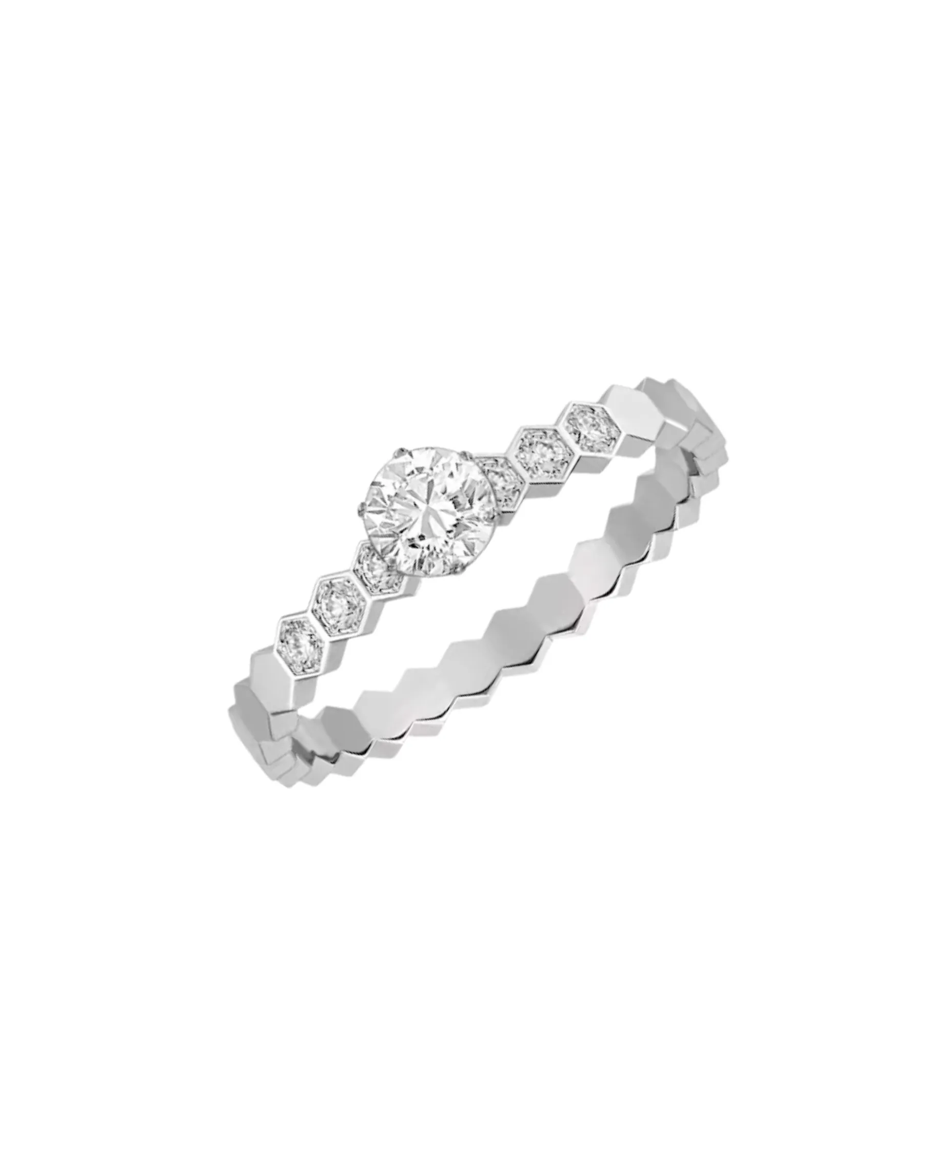 Anillo Solitario Bee de Chaumet Oro Blanco y Diamante 0,30 cts | J1NC00