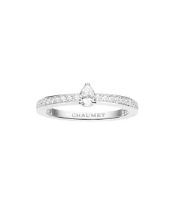 Anillo Solitario Chaumet Triomphe Platino y Diamantes | 083762