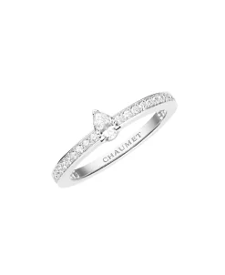 Anillo Solitario Chaumet Triomphe Platino y Diamantes | 083762
