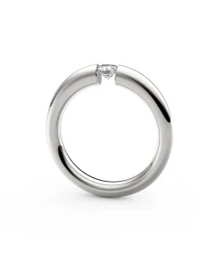 Anillo Solitario Chunky con Diamante 0,30 en Oro Blanco