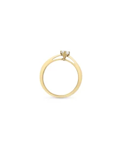 Anillo Solitario con Diamante Marquise 0,40 cts en Oro Amarillo