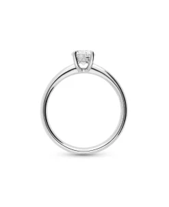 Anillo Solitario con Diamante Talla Oval 1,07 cts en Oro Blanco