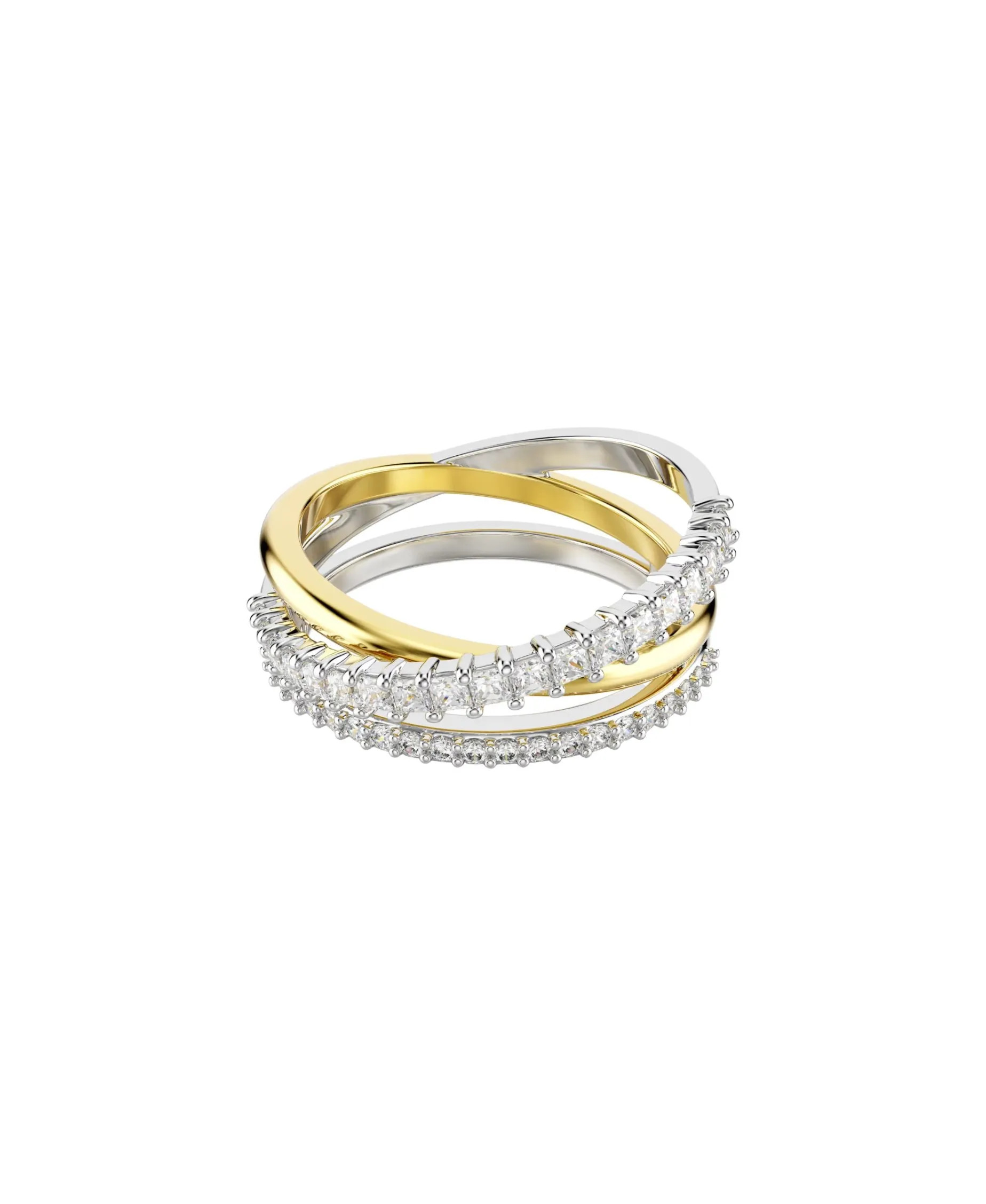 Anillo Swarovski Hyperbola Bicolor Con Circonitas | 5714161