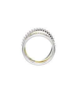 Anillo Swarovski Hyperbola Bicolor Con Circonitas | 5714161