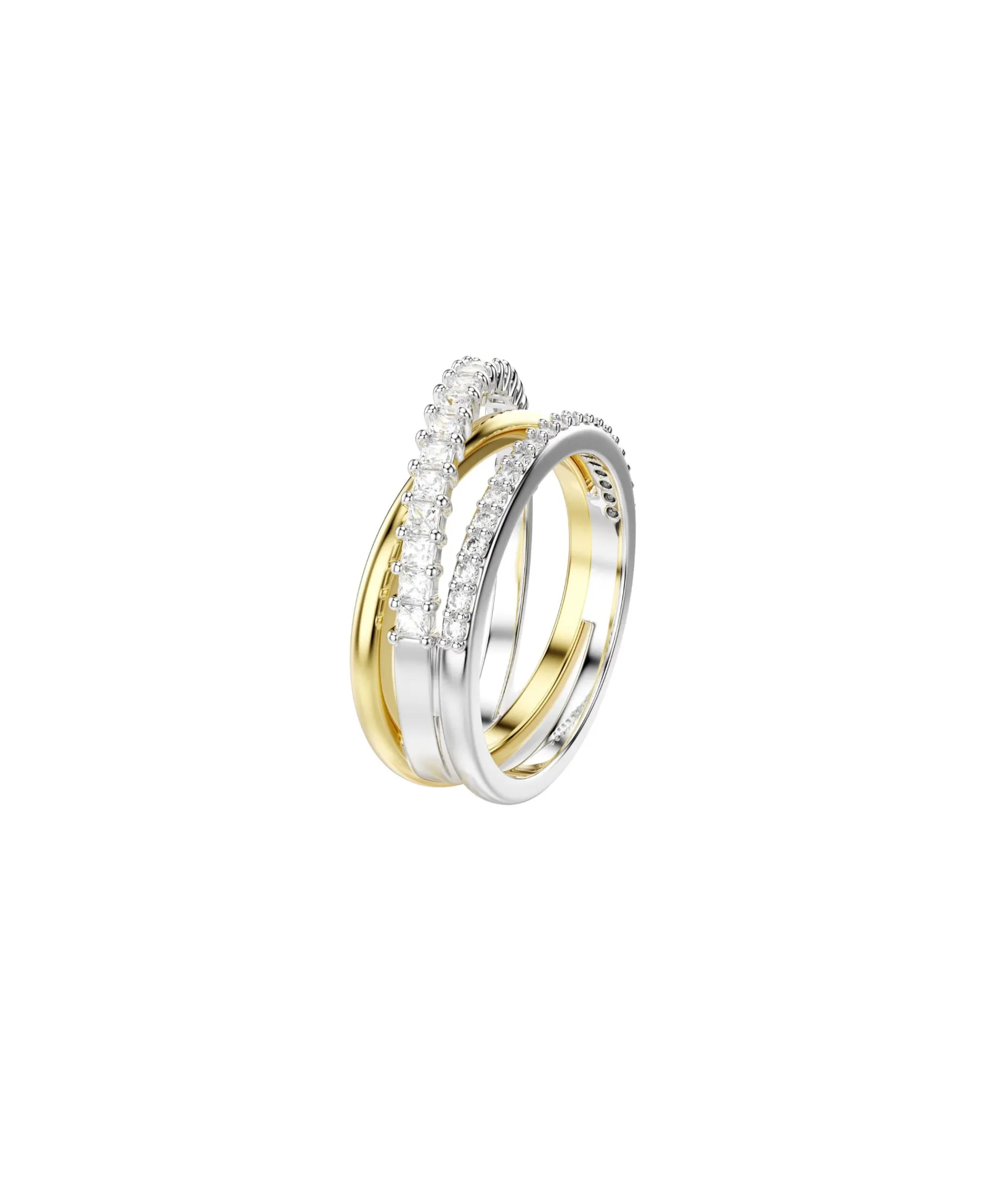 Anillo Swarovski Hyperbola Bicolor Con Circonitas | 5714161