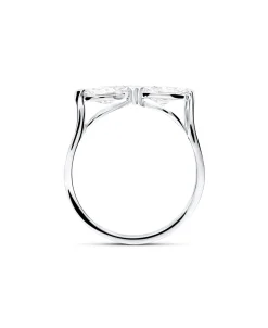 Anillo Tú y Yo con Diamantes Marquise 1 ct en Oro Blanco