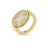 Anillo Venetian Medallions Roberto Coin en Oro Amarillo con Nácar y Diamantes - ADV888RI2500