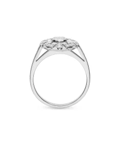 Anillo Vintage con Diamantes 0,41 cts en Oro Blanco