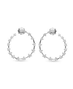 Aros Abiertos con Diamantes Degradé en Oro Blanco