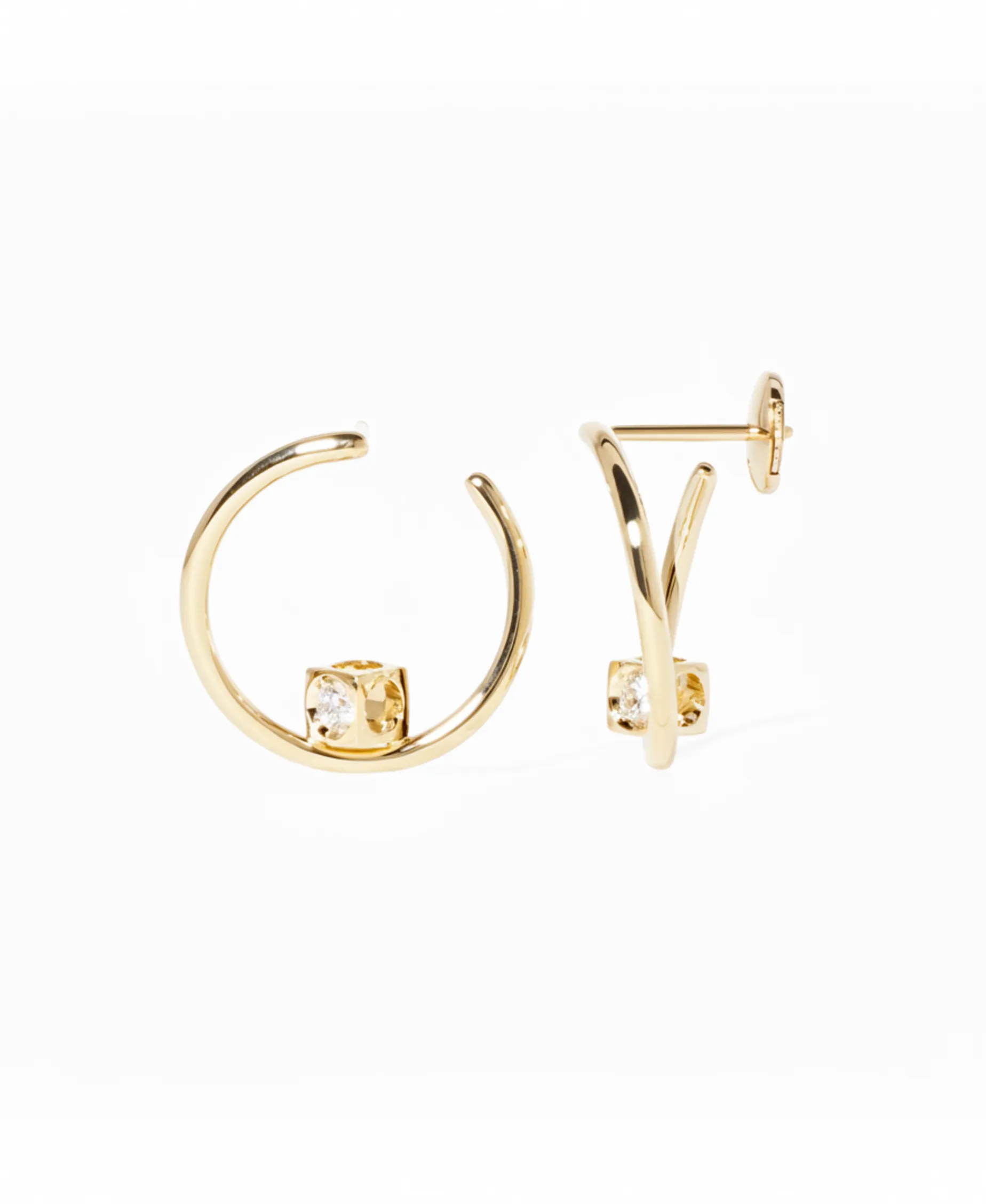 Aros Le Cube Diamant Oro Amarillo | 808811