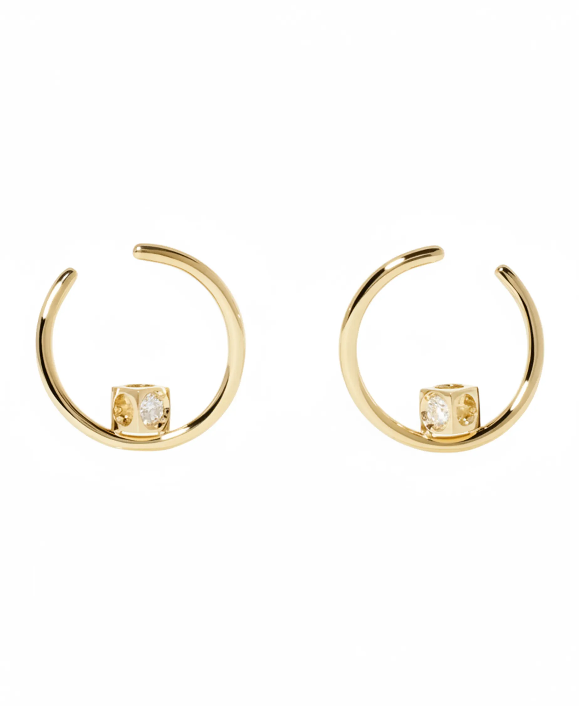 Aros Le Cube Diamant Oro Amarillo | 808811