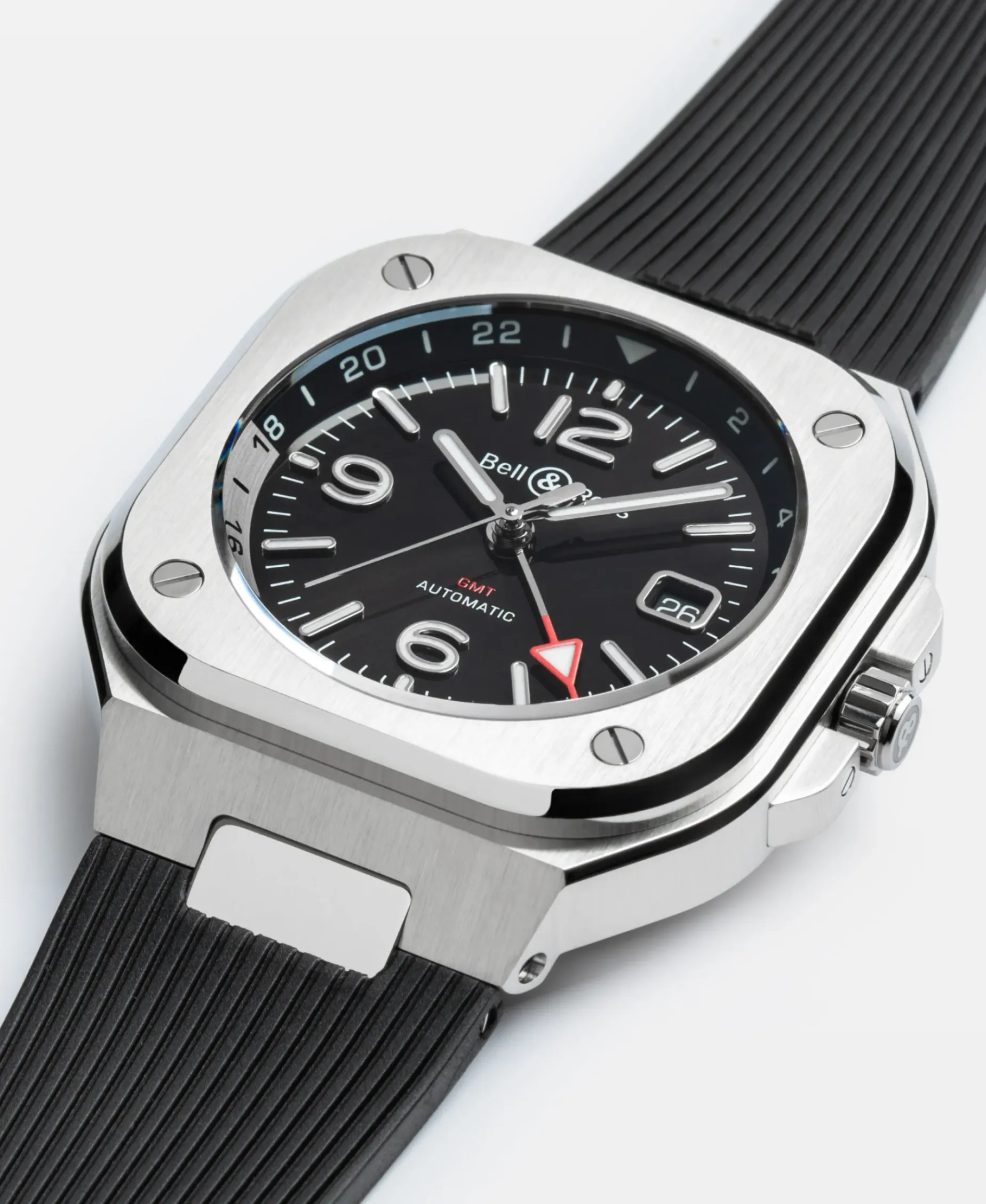 Bell & Ross BR-05 GMT Black 41 mm | BR05G-BL-ST/SRB