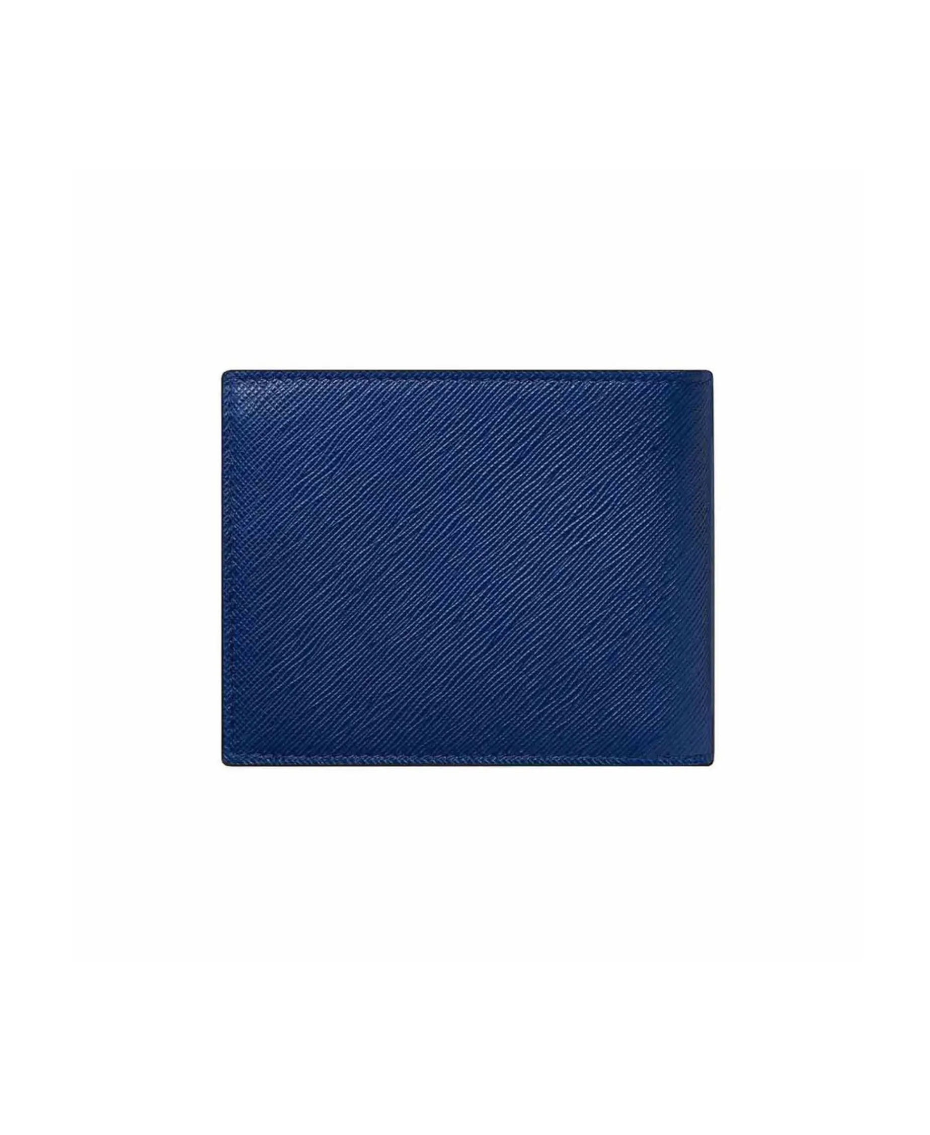 Billetero Sartorial MONTBLANC 6 + 2 CC Piel Azul - 130812