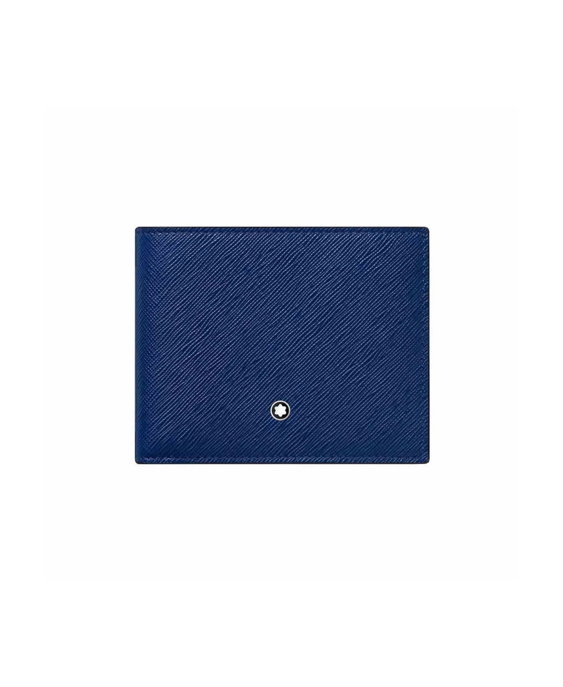 Billetero Sartorial MONTBLANC 6 + 2 CC Piel Azul - 130812