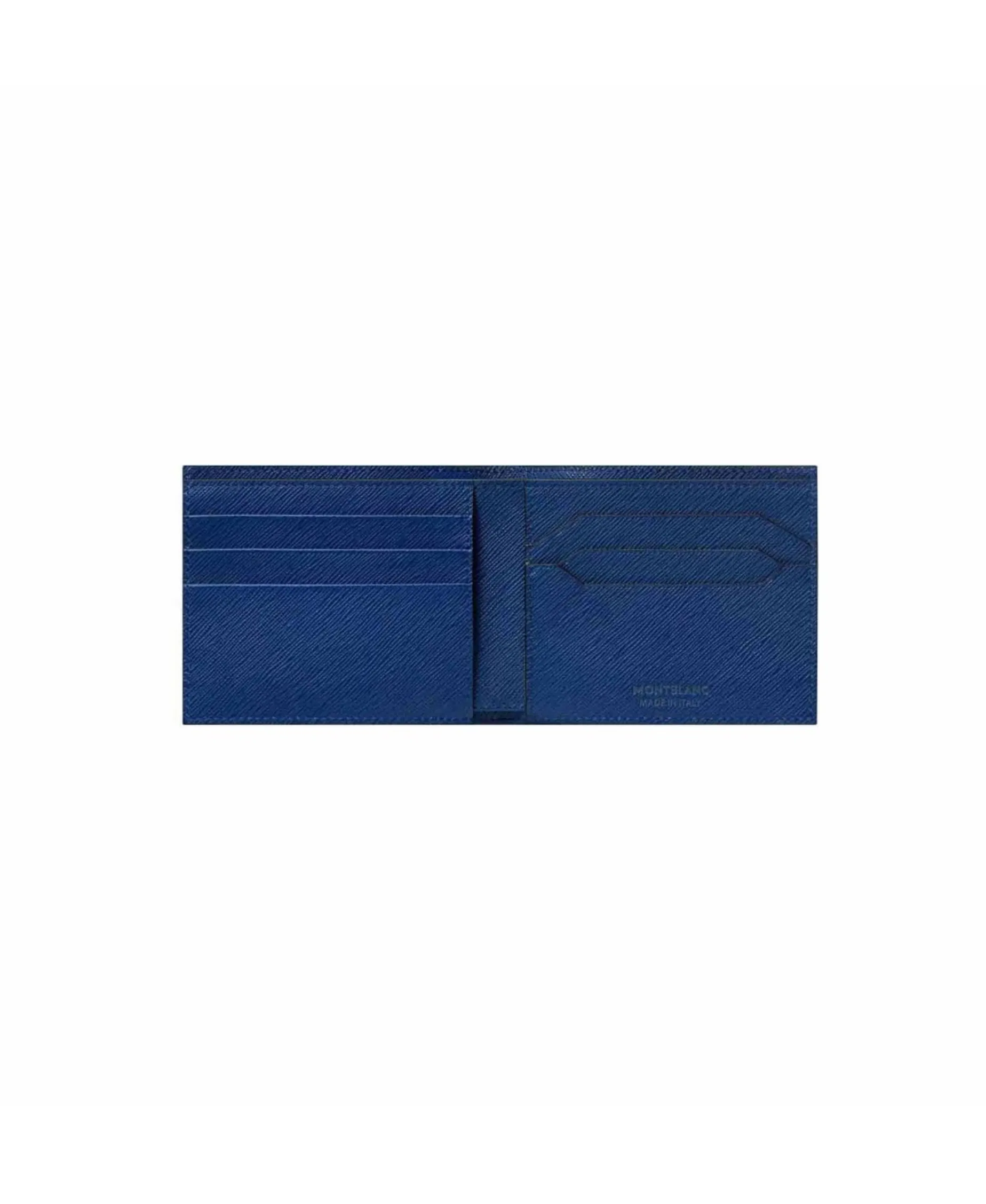 Billetero Sartorial MONTBLANC 6 + 2 CC Piel Azul - 130812