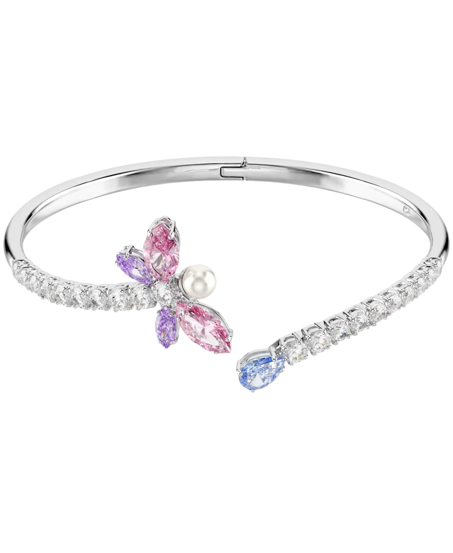 Brazalete Libélula Ariana Grande x Swarovski Baño de Rodio Cristales, Perla y Circonita | 5737400