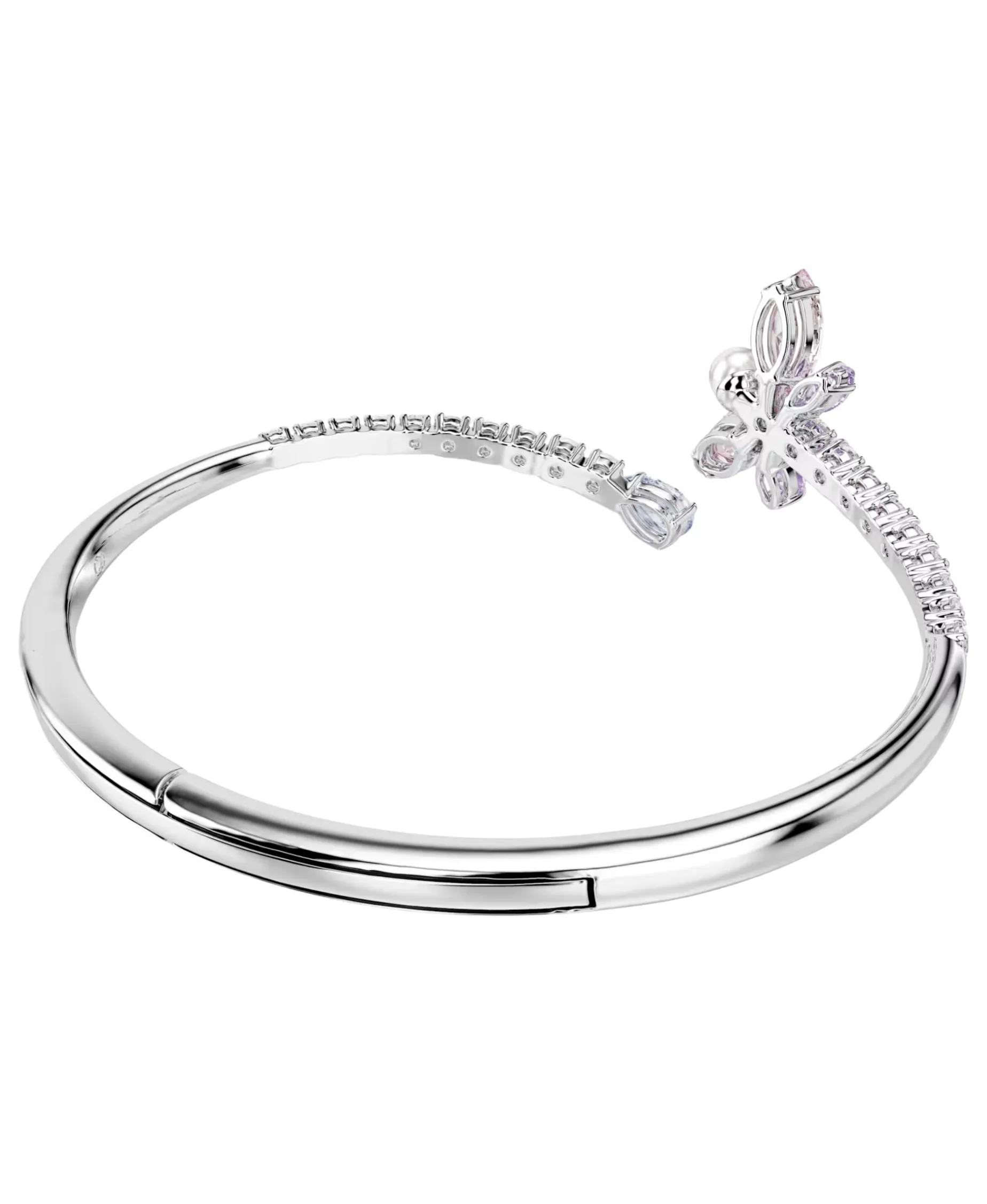 Brazalete Libélula Ariana Grande x Swarovski Baño de Rodio Cristales, Perla y Circonita | 5737400