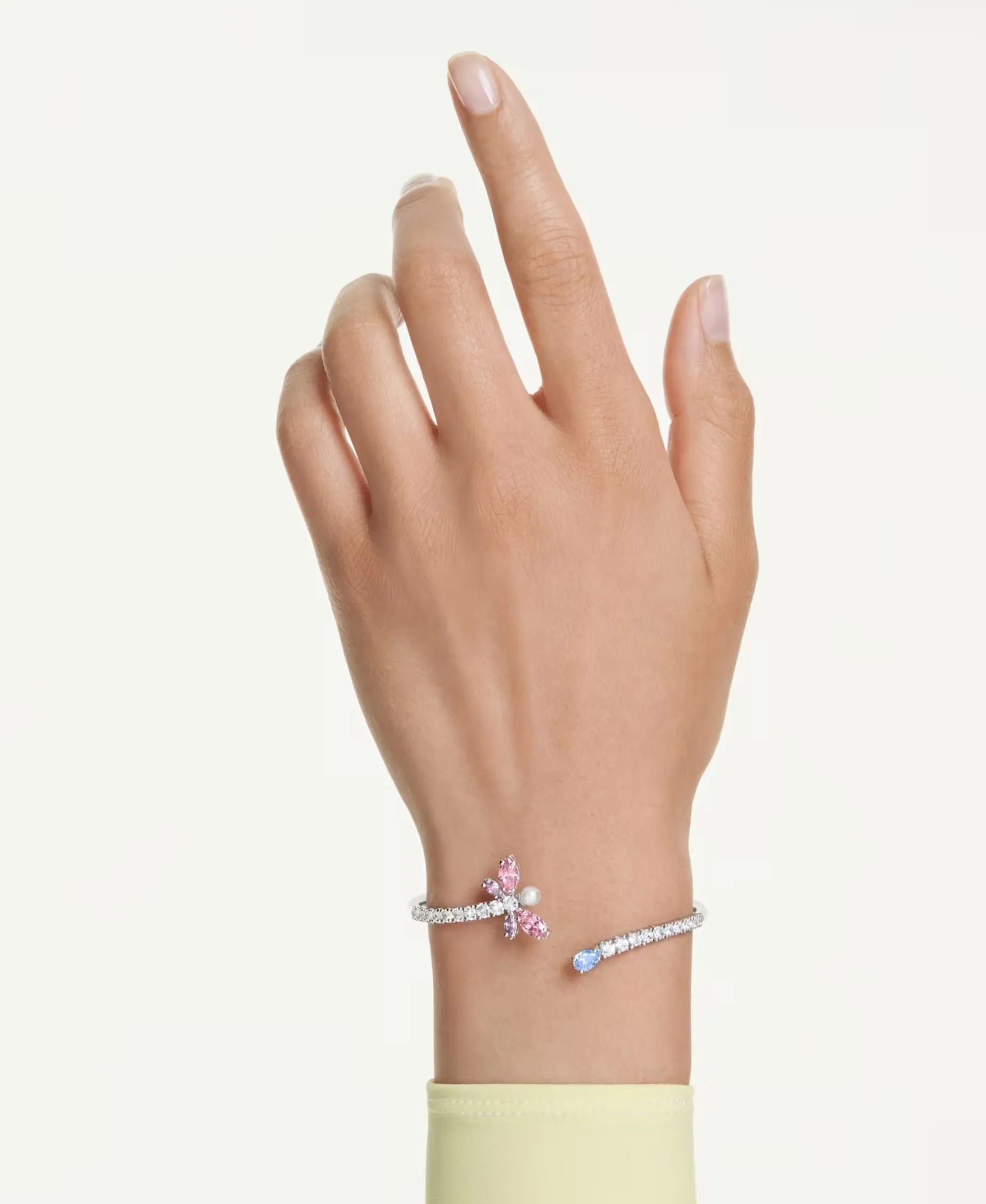 Brazalete Libélula Ariana Grande x Swarovski Baño de Rodio Cristales, Perla y Circonita | 5737400