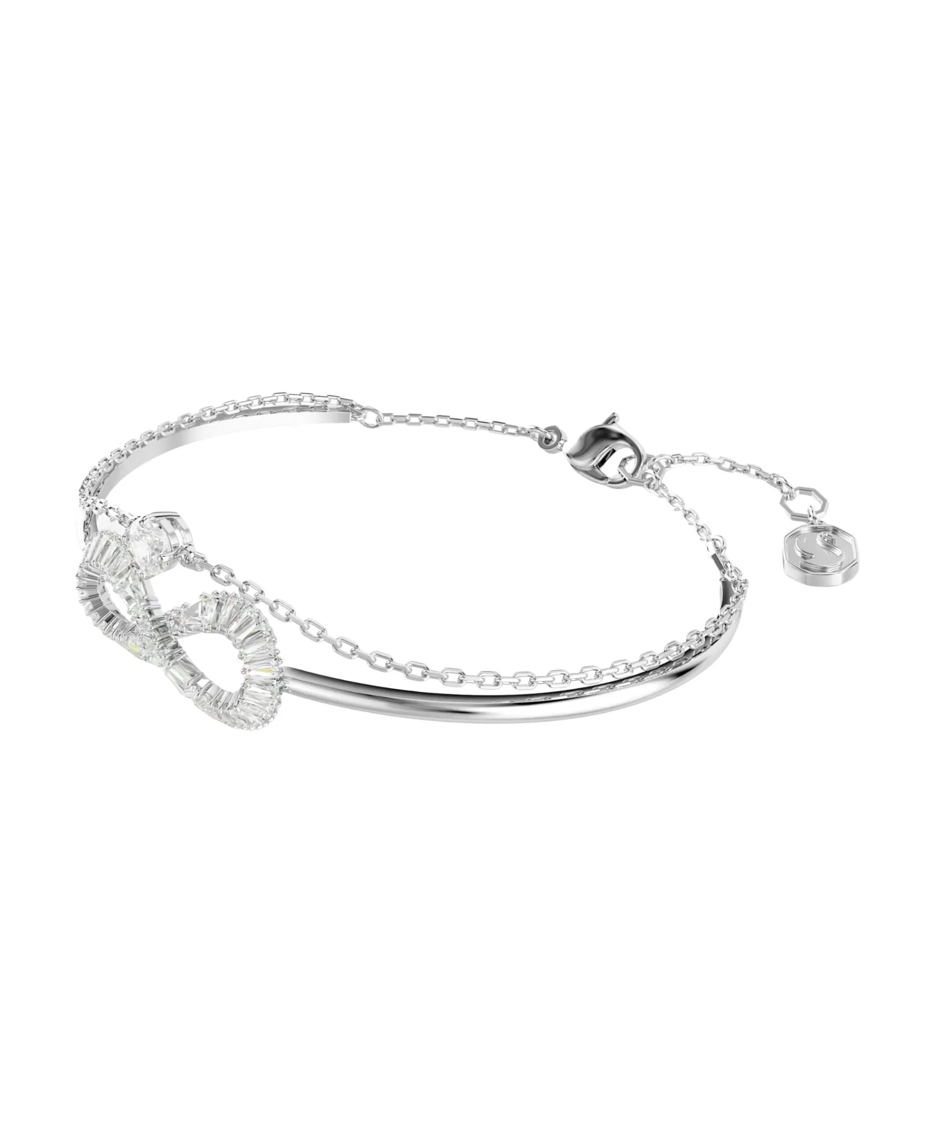 Brazalete Símbolo del Infinito Swarovski Hyperbola Baño Rodio Circonitas | 5684049
