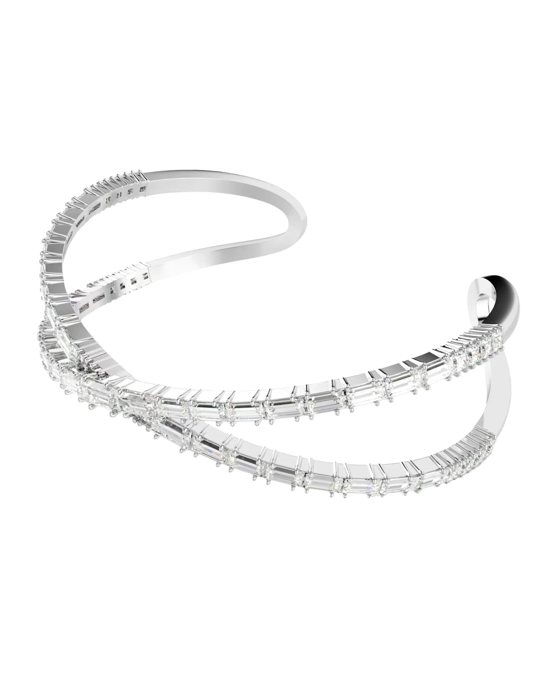 Brazalete Símbolo del infinito Swarovski Hyperbola Baño de rodio Circonita | 5677626