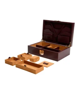 Caja para Relojes y Joyas WOLF Philip Piel Marrón - 190206