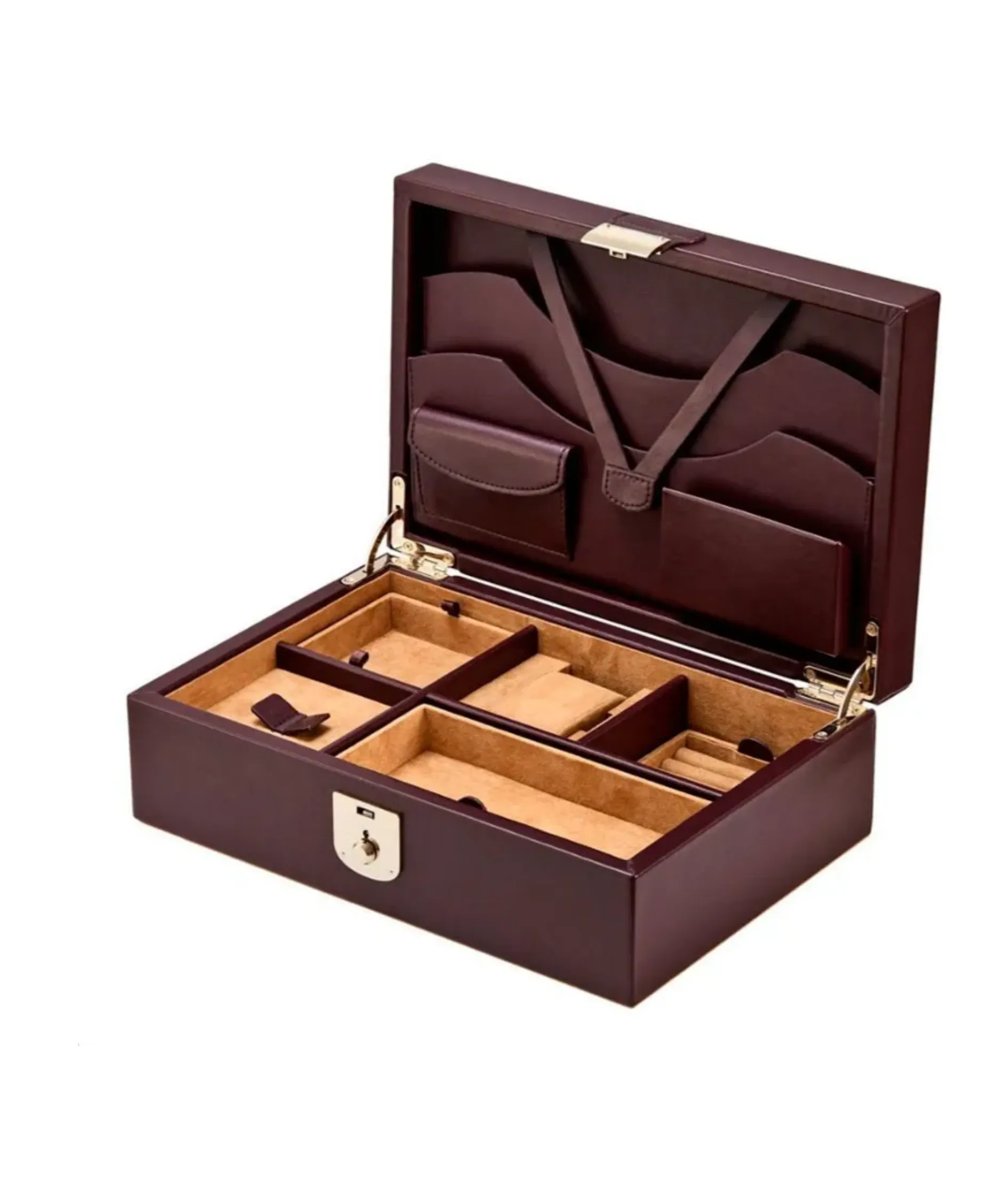 Caja para Relojes y Joyas WOLF Philip Piel Marrón - 190206