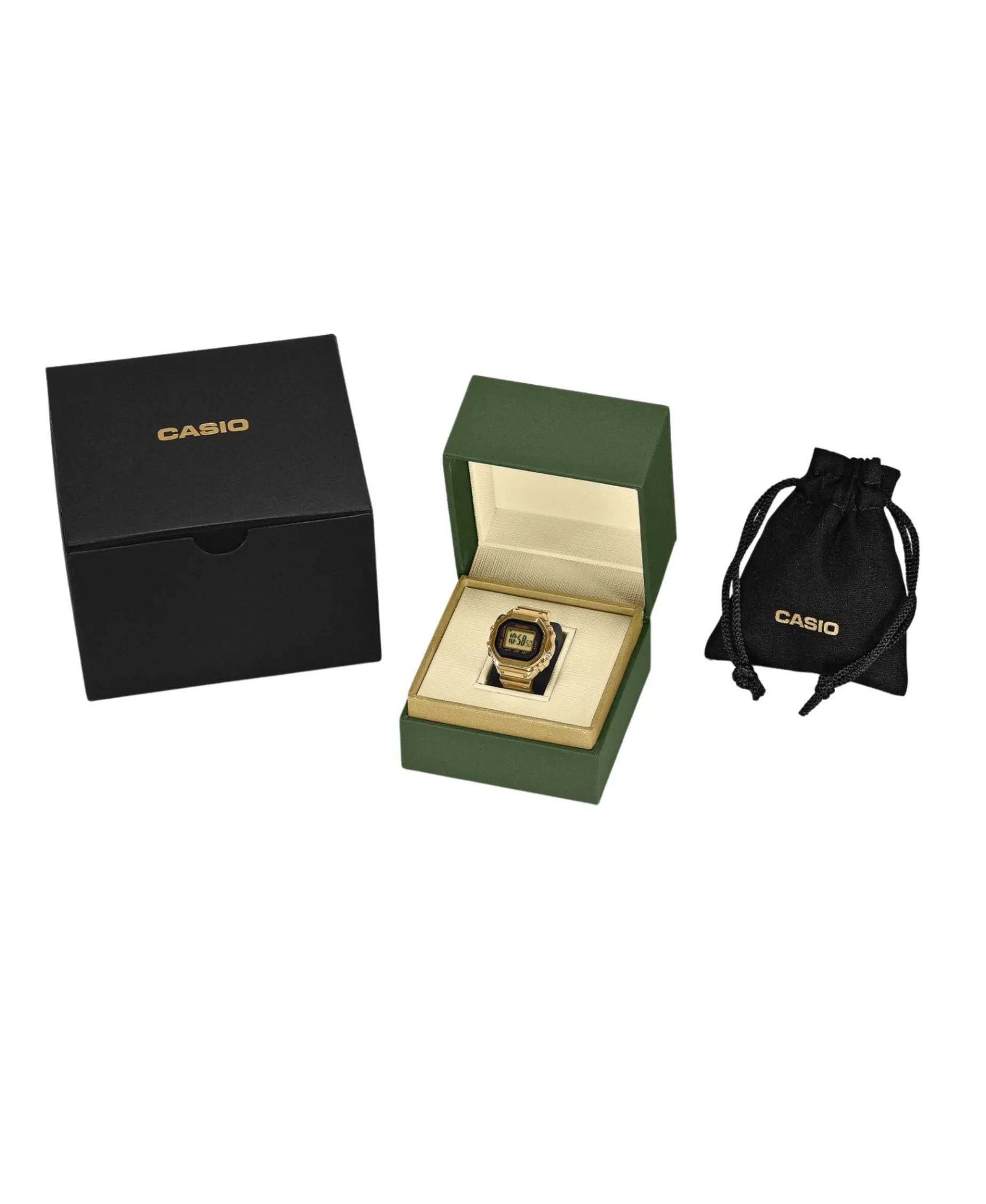 Casio anillo digital acero dorado 20 mm | CRW-001G-9
