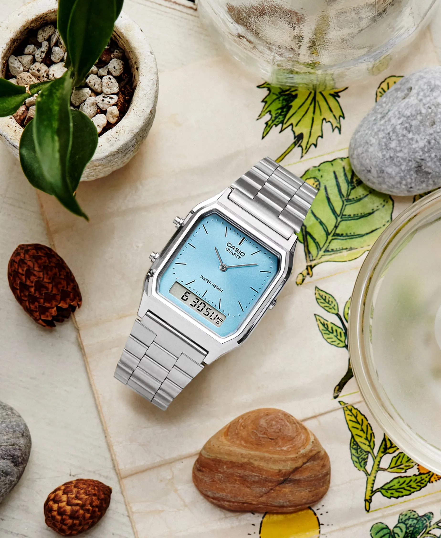 Casio Vintage Edgy Turquesa 38 mm | AQ-230A-2A1MQYES