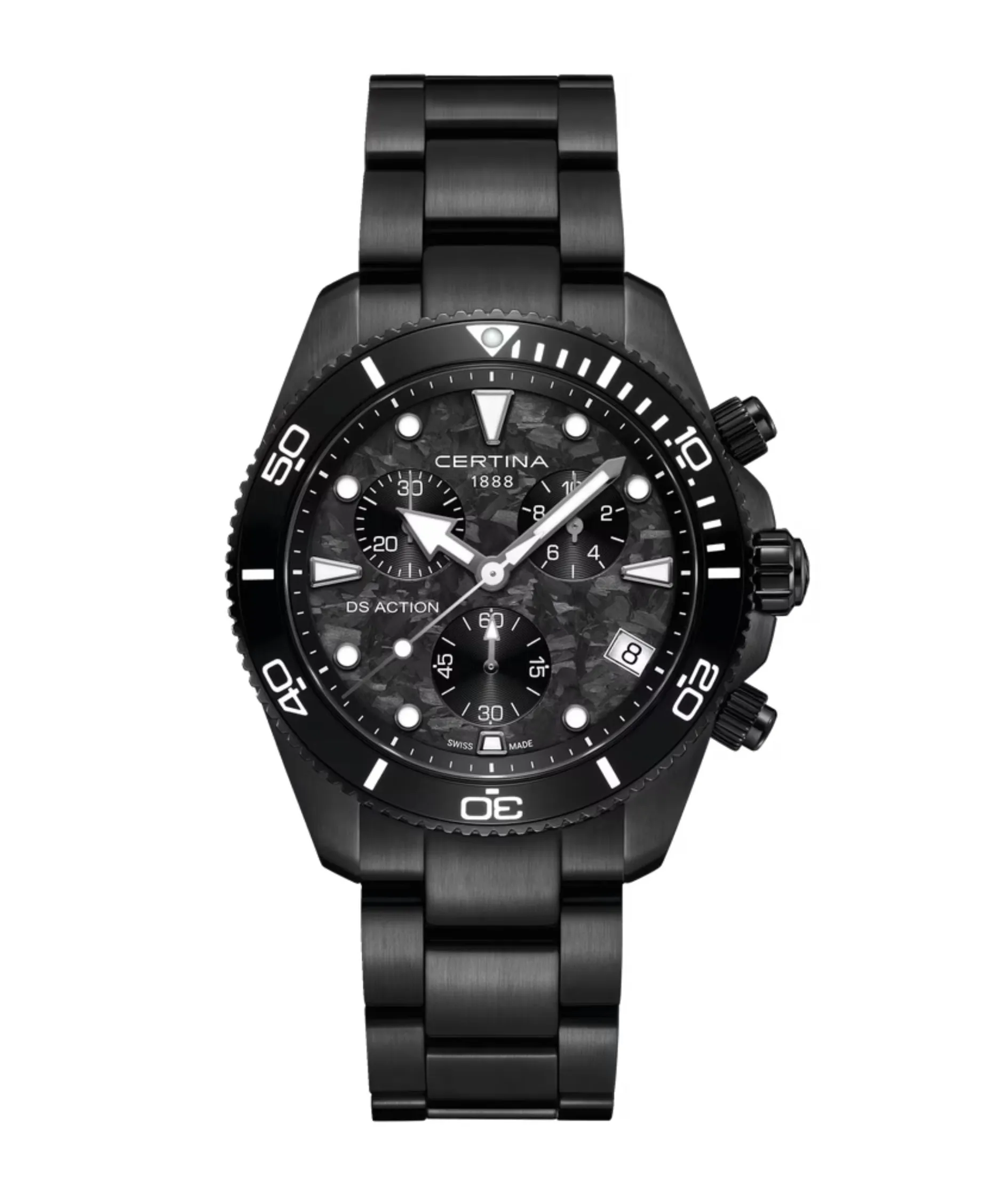 Certina DS Action Chrono Carbono Negro PVD 42 mm | C048.417.33.201.00