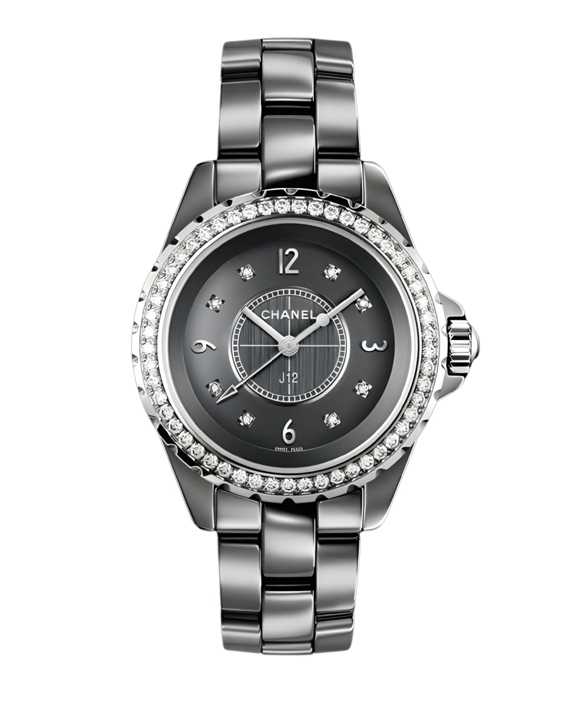 CHANEL J12 Chromatic Diamond Titanio Cerámico Gris 33 mm | H2565