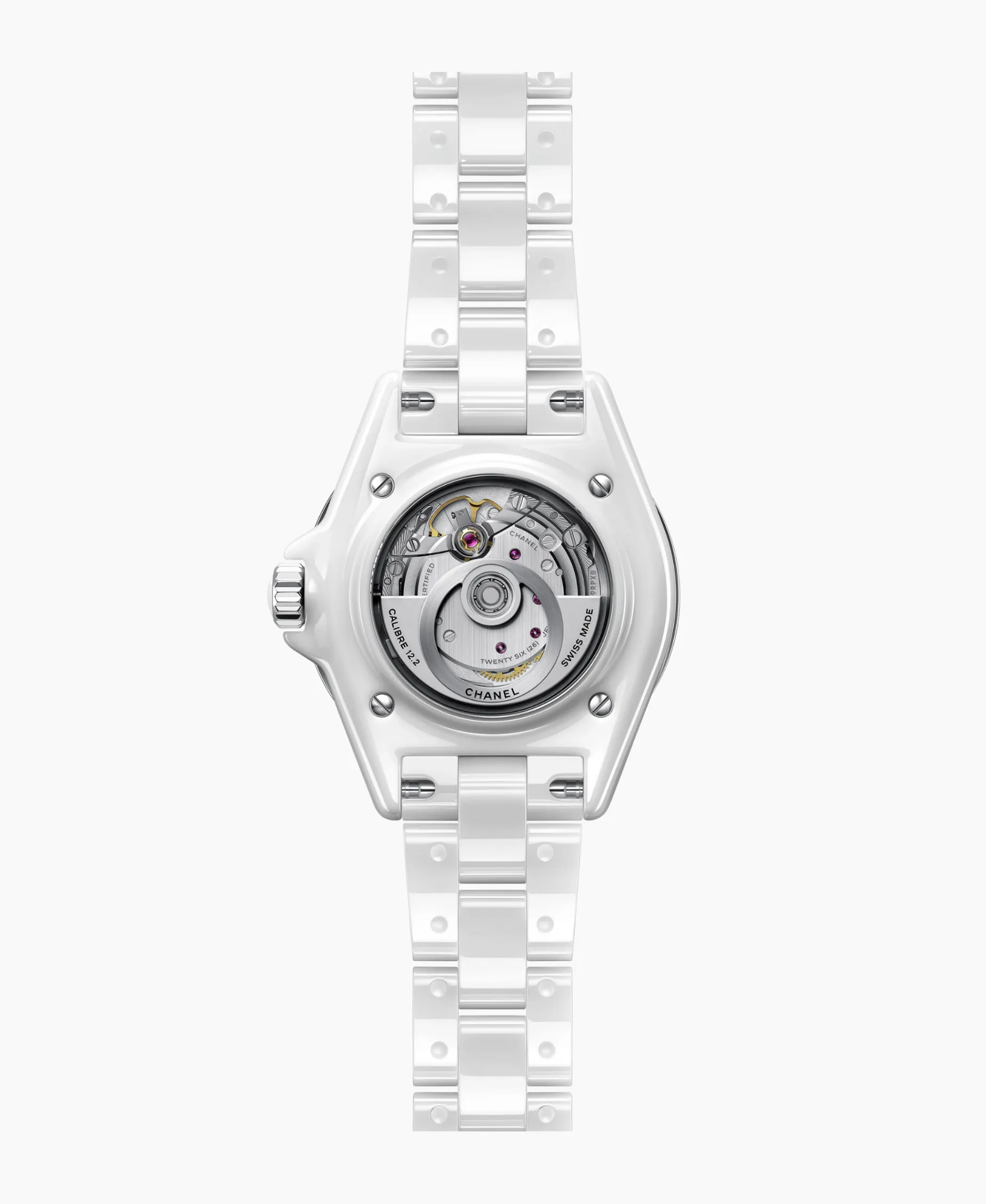 Chanel J12 White Cerámica Con Bisel De Diamantes 33 mm | H10473