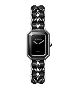 CHANEL Première Chaîne Iconique Acero y Negro 26.1 x 20 mm | H7022