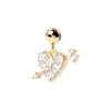 Charm Colgante Corazón Flecha PDPAOLA Plata con Baño de Oro 18K | CH01-090-U