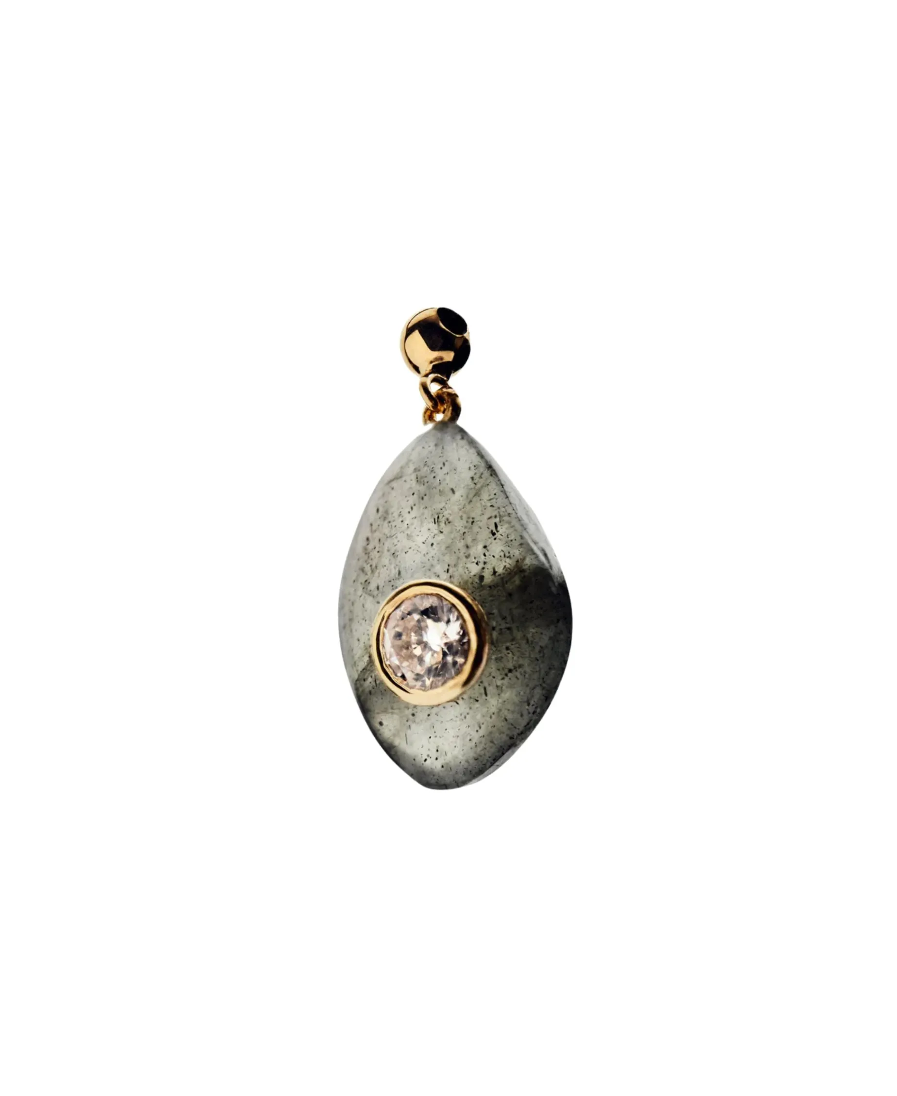 Charm Colgante Labradorita Protection PDPAOLA Plata con Baño de Oro 18K | CH01-252-U