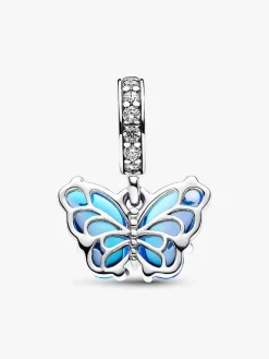 Charm Colgante Mariposa PANDORA Cristal de Murano Azul - 792698C01